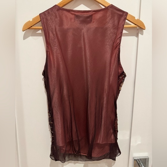 Adrianna Papell Beaded tank top size 12P - Picture 9 of 11